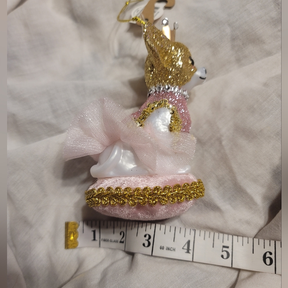 NWT CHIHUAHUA DOGGIE PRINCESS CHRISTMAS MEMORY ORNANENT - Picture 8 of 8